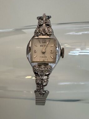 Vintage | Rodania | 17 Jewels | White 10KT RGP Bezel Watch